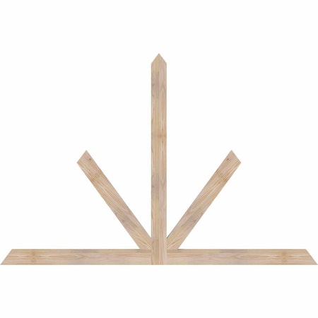 Ekena Millwork Saratoga Smooth Timber Gable Bracket, Douglas Fir, 72"W x 48"H x 1 1/2"D x 3 1/2"F, 16/12 Pitch GBW072X48X0204SAR00SDF
